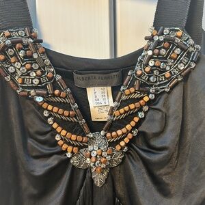 Vintage Alberta Ferretti Black Cocktail Dress